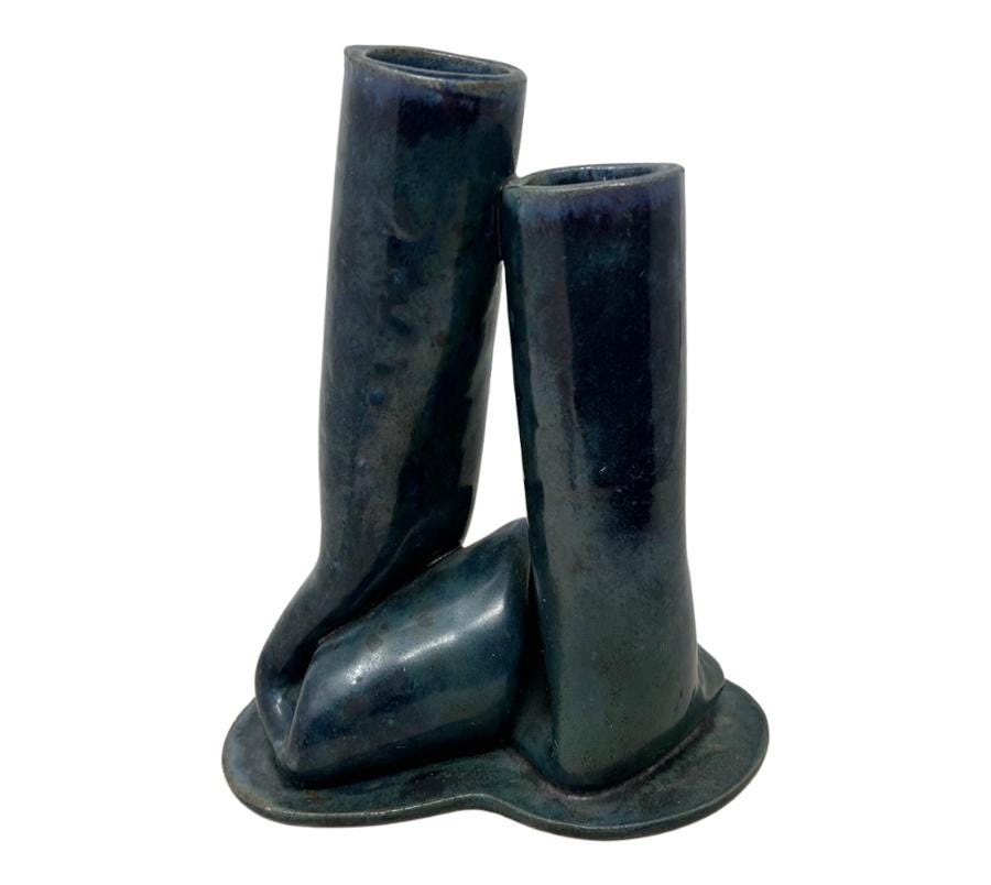 Vintage Studio Pottery Tubular Vase