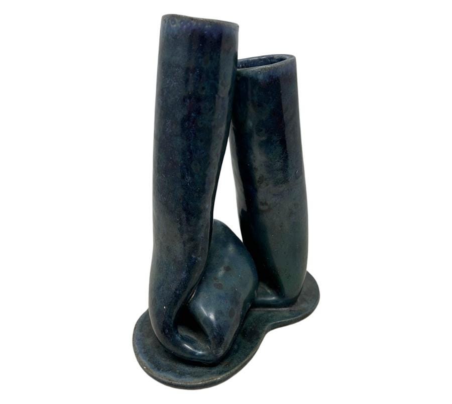 Vintage Studio Pottery Tubular Vase