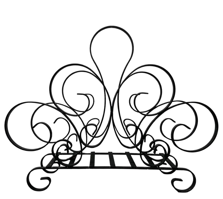 Vintage Spanish Revival Wrought Iron Magazine Rack