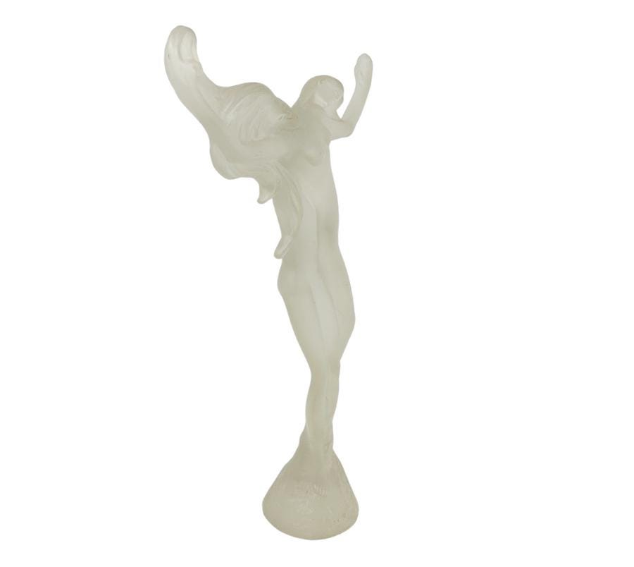 Vintage 1984 Frosted Lucite Figural Nude Sculpture