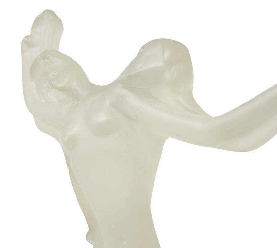 Vintage 1984 Frosted Lucite Figural Nude Sculpture