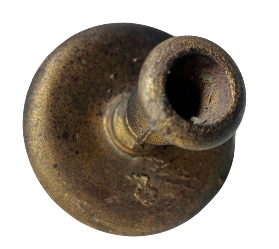 Vintage Spiral Metal & Wood Candle Sconce