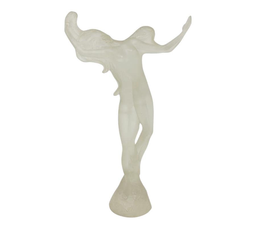 Vintage 1984 Frosted Lucite Figural Nude Sculpture