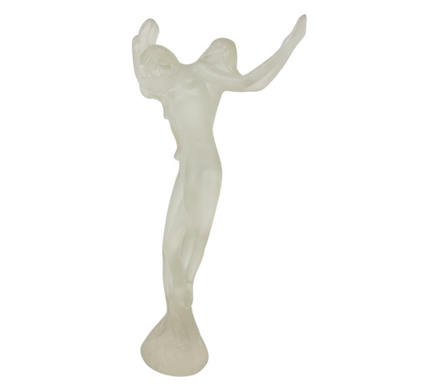 Vintage 1984 Frosted Lucite Figural Nude Sculpture