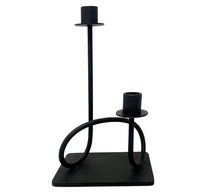 Vintage Post Modern Metal Candle Holder