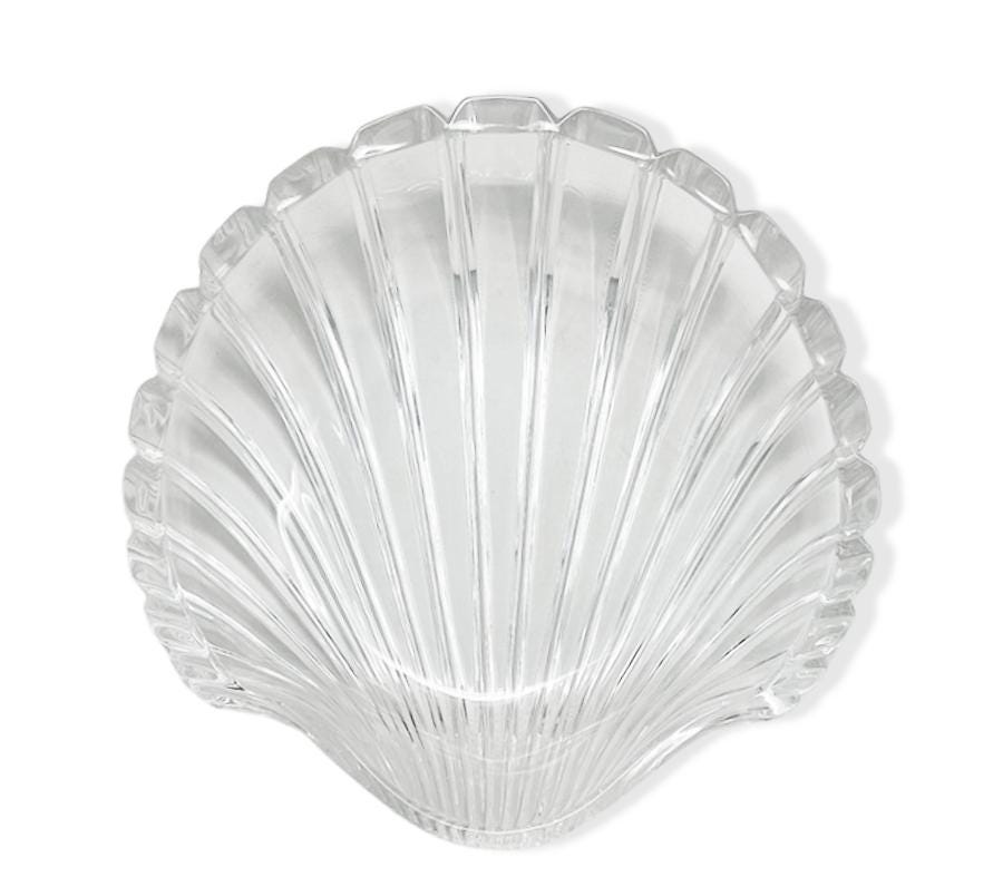 Vintage Crystal Shell Bowl