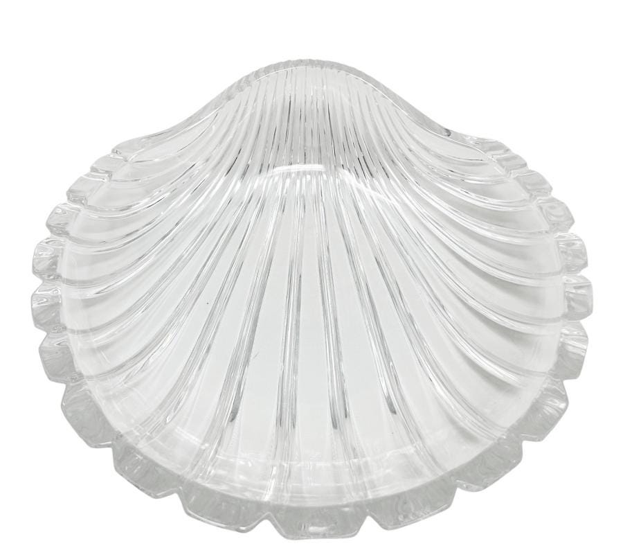 Vintage Crystal Shell Bowl