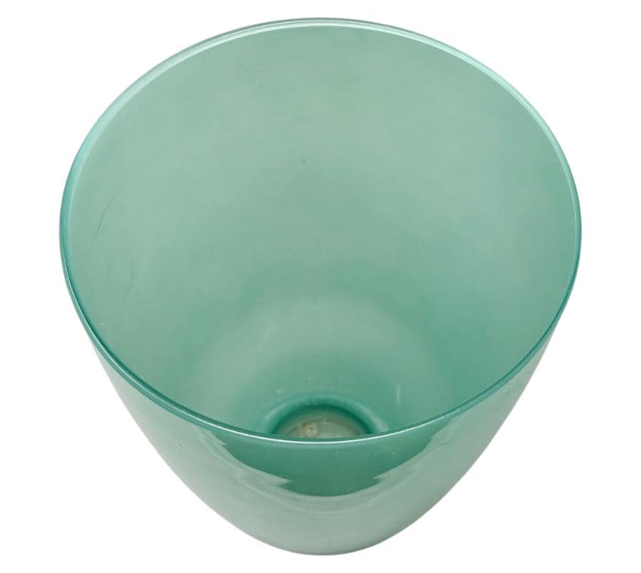 Vintage Art Glass Teal Pedestal Vase