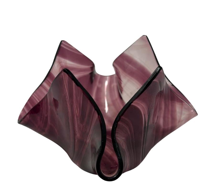 Art Glass Handkerchief Vessel
