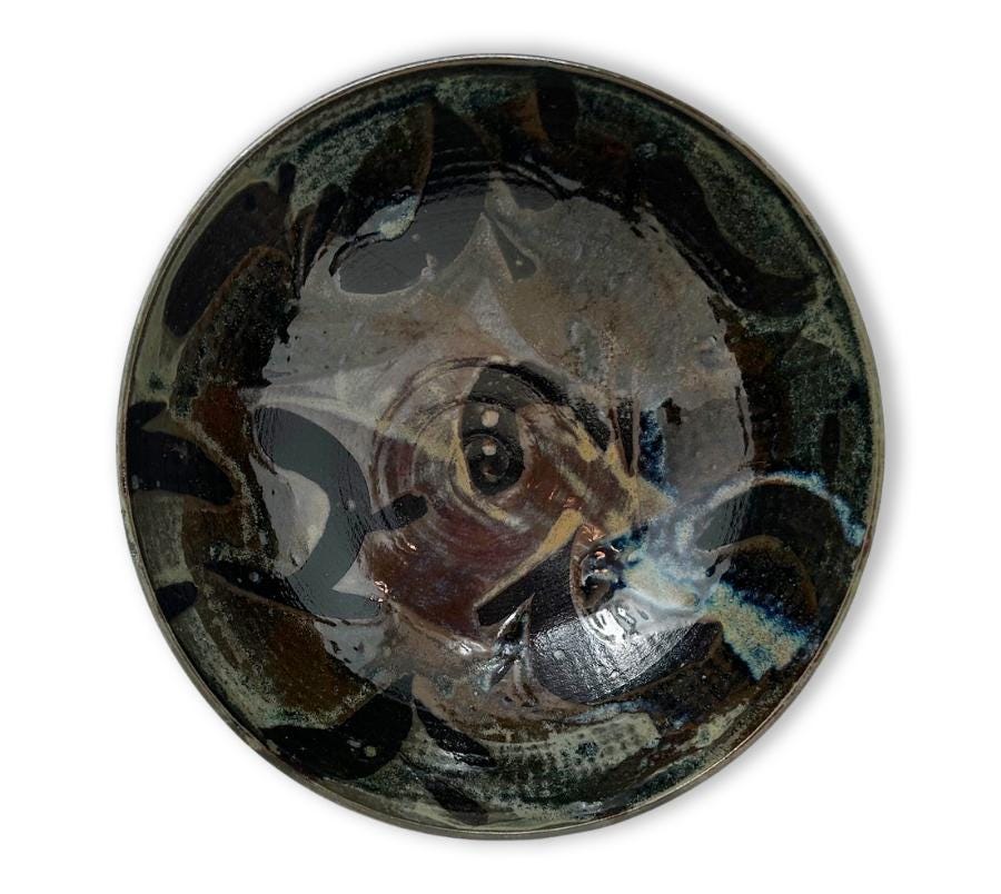 Vintage Glazed Studio Pottery Bowl