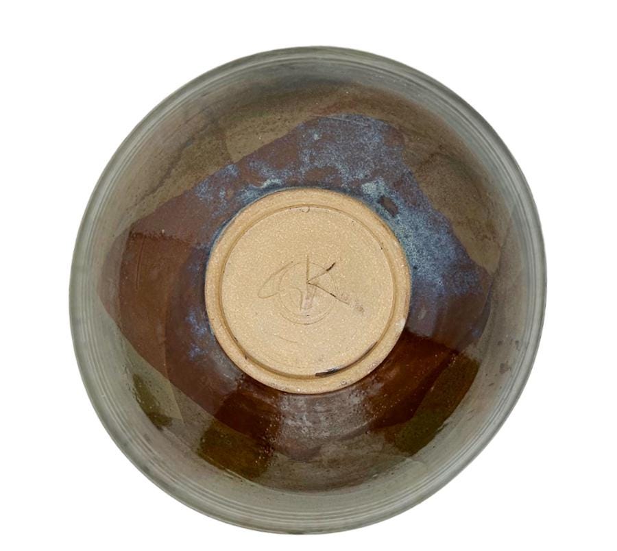 Vintage Glazed Studio Pottery Bowl