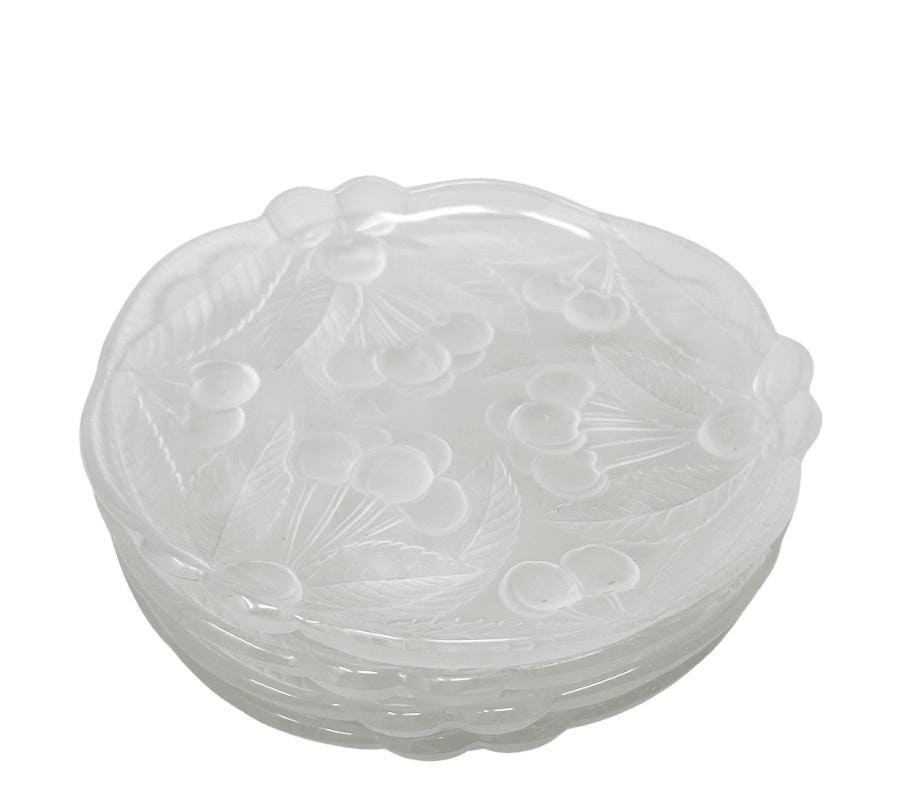 Vintage Mikasa “Bountiful” Frosted Glass Plates