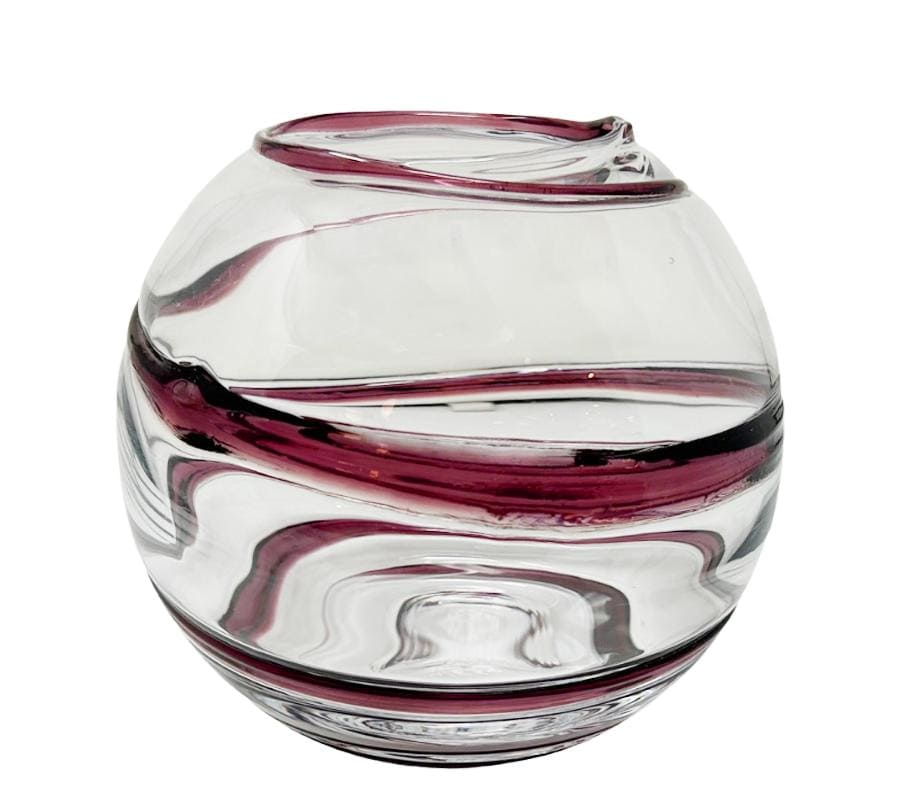 Vintage Art Glass Swirl Vase