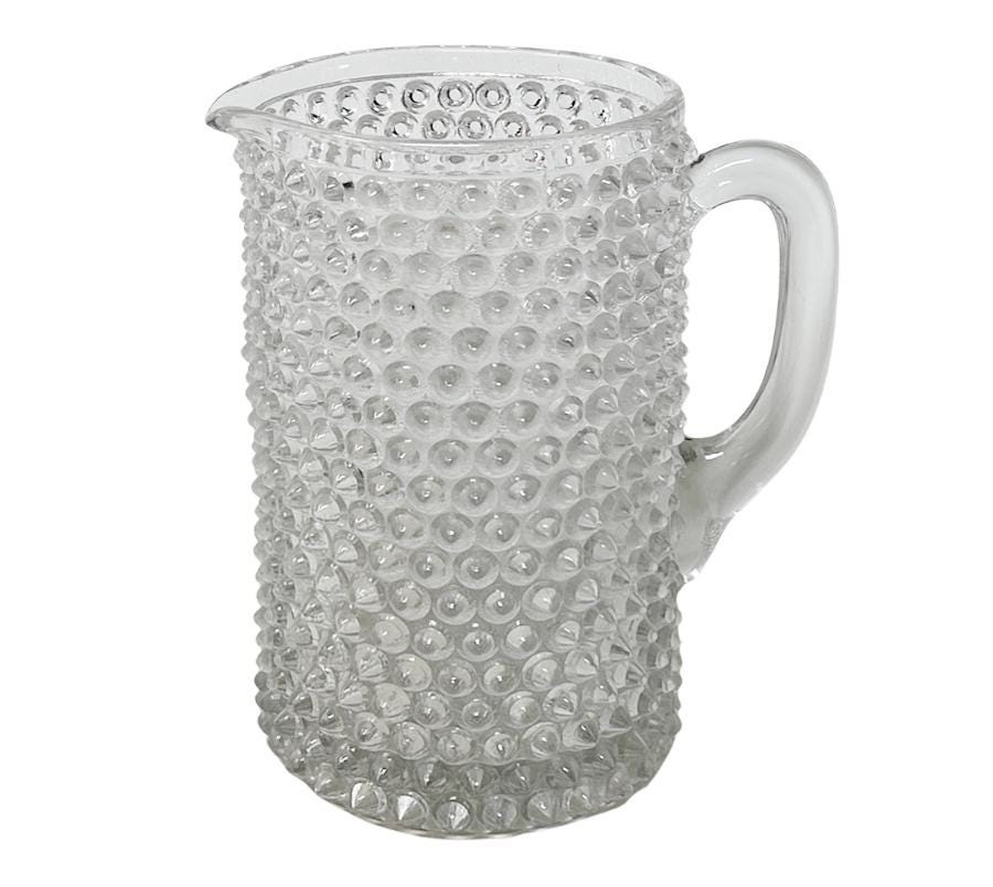 Antique 1880’s Pressed Glass Hobnail Pitcher