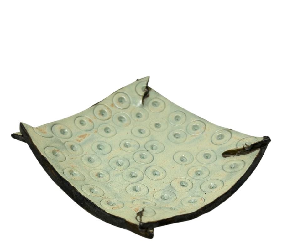 Vintage Studio Pottery Footed Tray