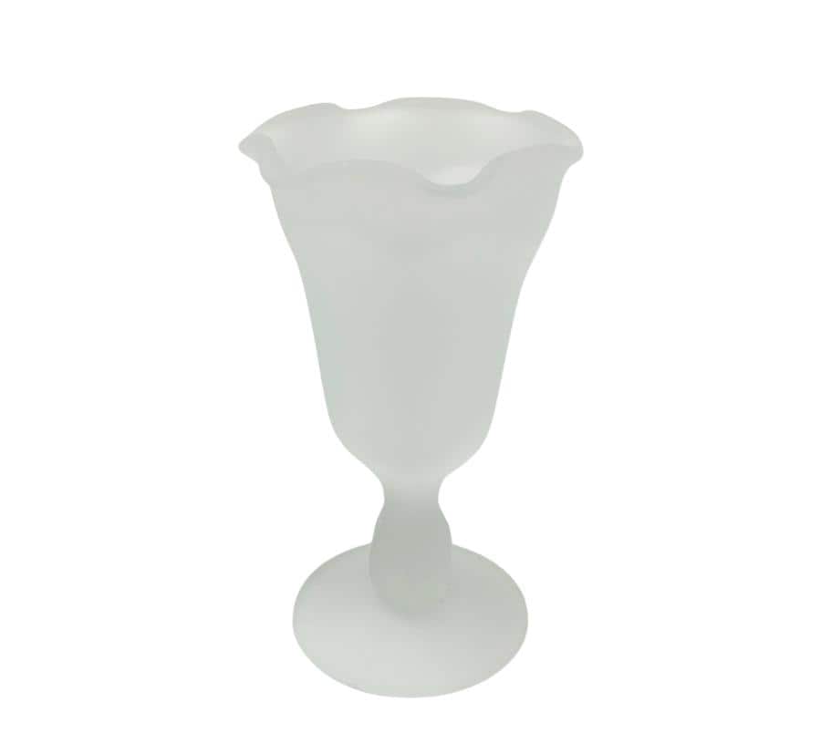 Set of 4 Vintage Frosted Glass Cups