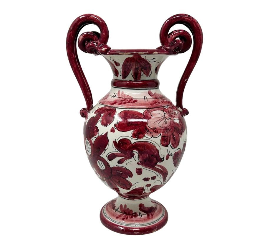 Vintage Distressed Italian Painted Urn