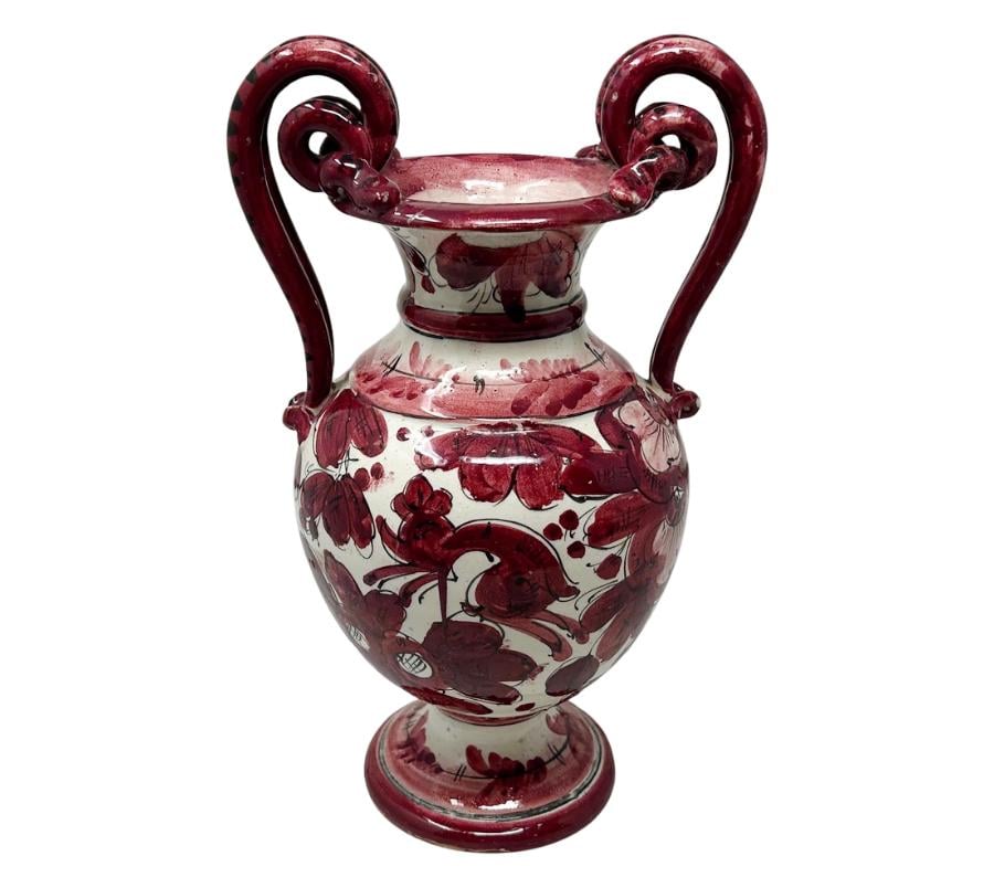 Vintage Distressed Italian Painted Urn