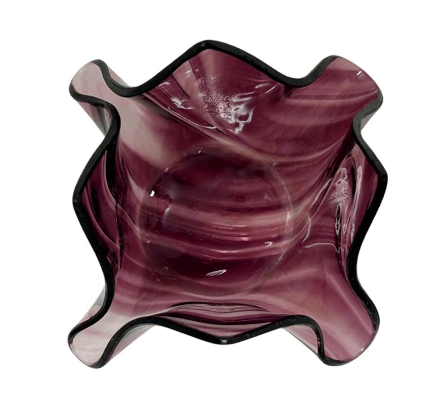 Art Glass Handkerchief Vessel