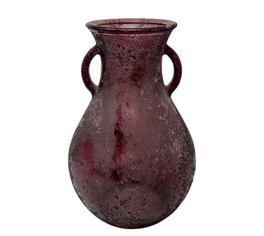Vintage Art Glass Handled Vase