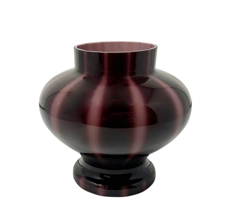 Vintage Art Glass Striped Vase