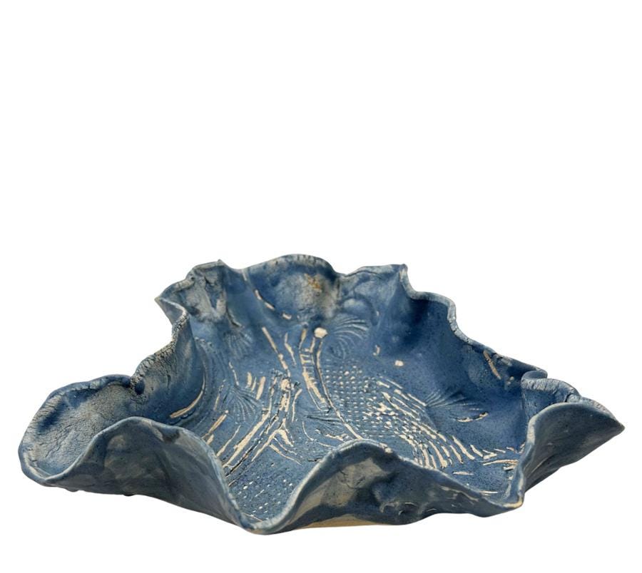 1999 Studio Pottery Ripple Bowl