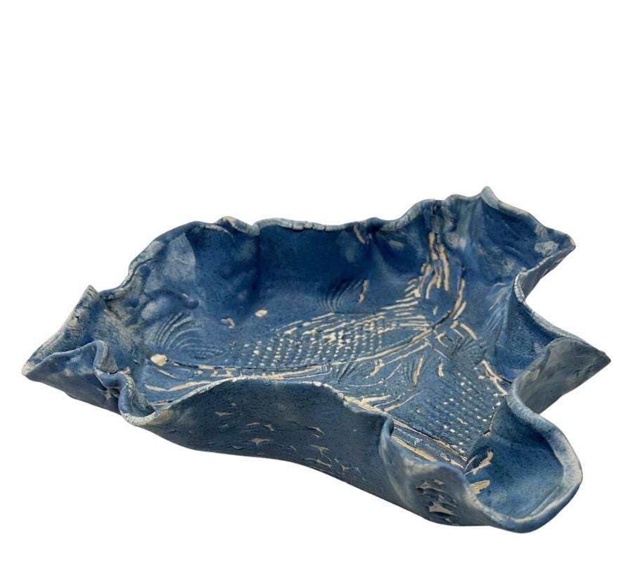 1999 Studio Pottery Ripple Bowl