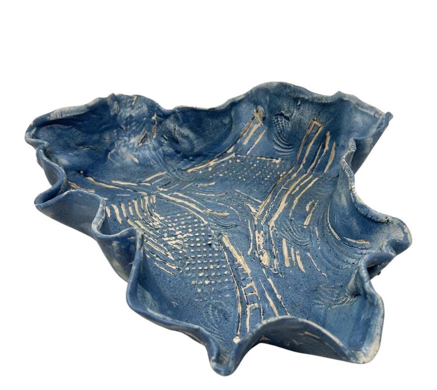 1999 Studio Pottery Ripple Bowl