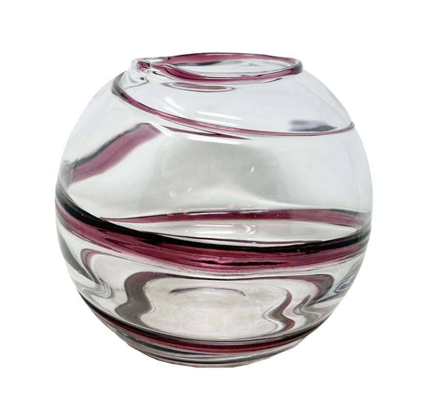 Vintage Art Glass Swirl Vase