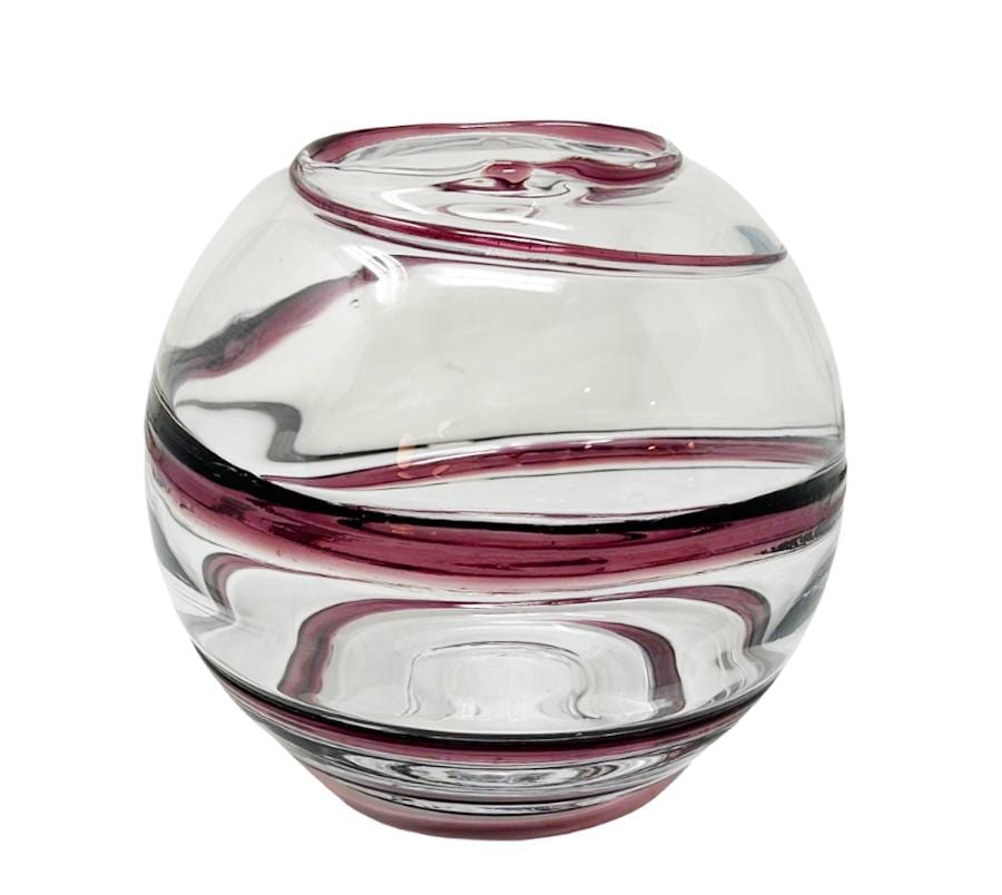 Vintage Art Glass Swirl Vase