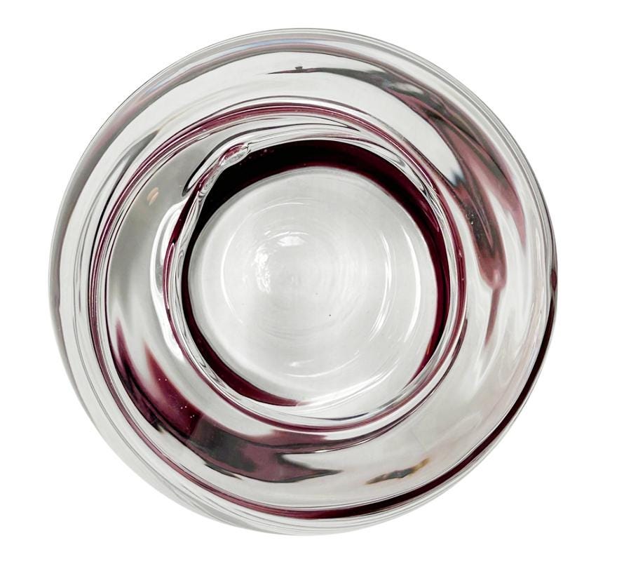 Vintage Art Glass Swirl Vase