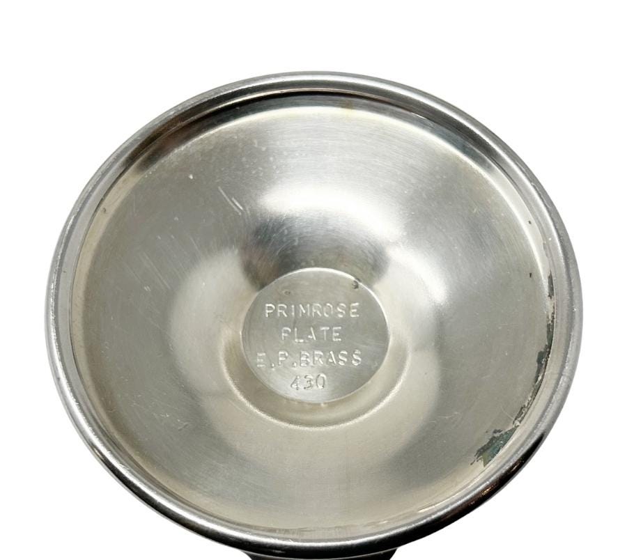 Set of 5 Vintage Silver-Plated Wine Goblets