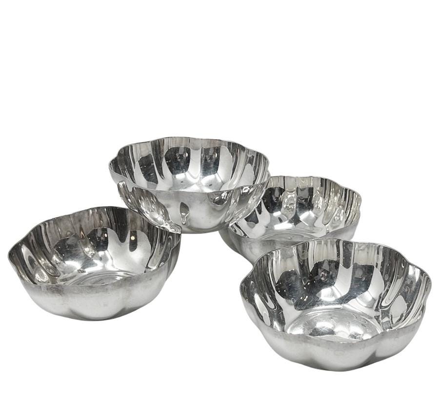 Set of 4 Vintage Silver Plated Bowls