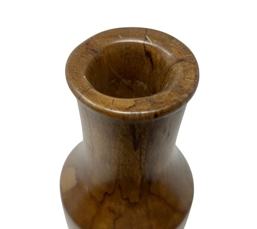 Vintage Carved Wooden Vase
