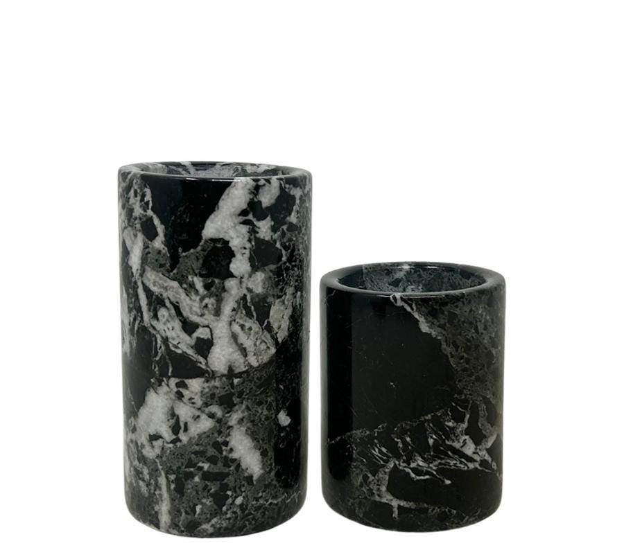 Pair of Vintage Marble Candle Holders