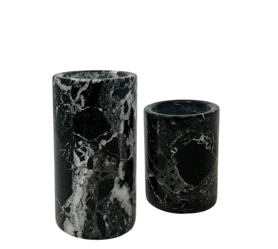 Pair of Vintage Marble Candle Holders
