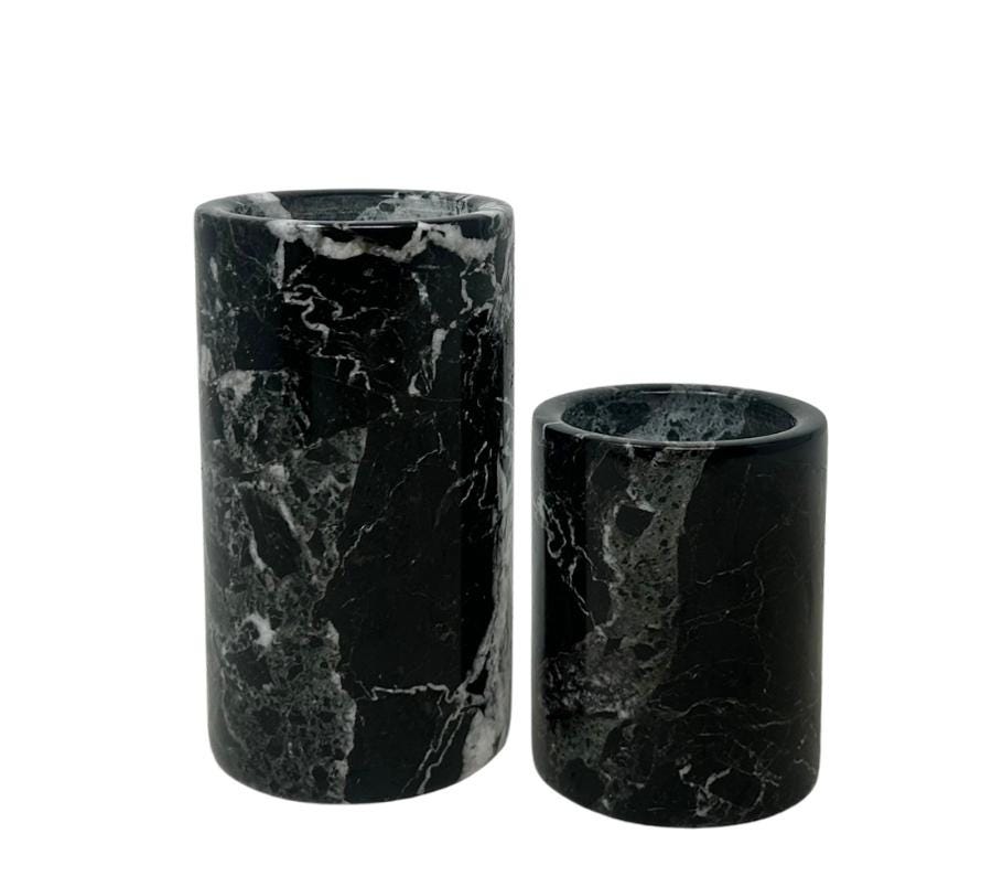 Pair of Vintage Marble Candle Holders