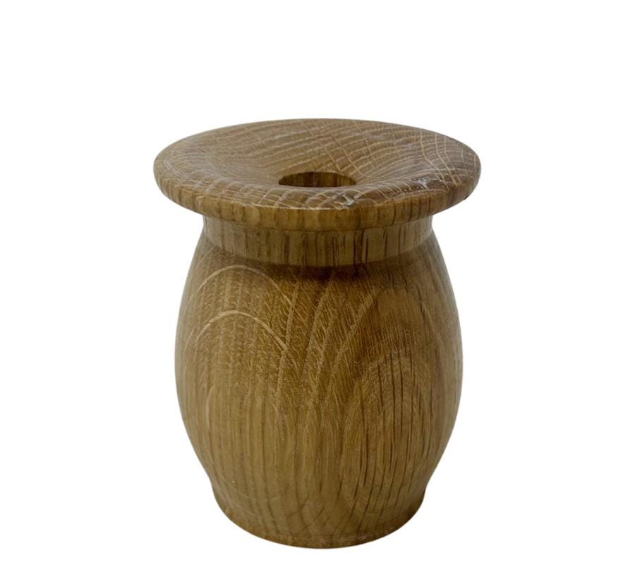 Vintage Carved Wooden Bud Vase