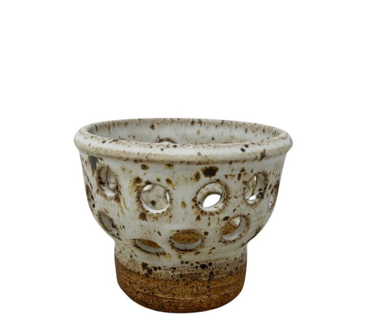 Vintage Stoneware Hole Punched Vessel