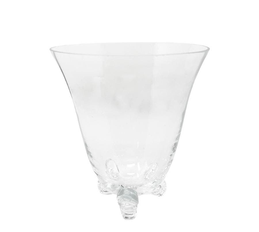 Vintage Art Glass Tripod Vase