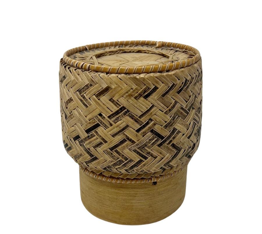 Vintage Woven Lidded Box