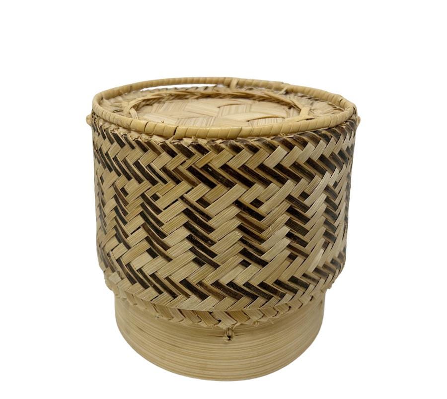 Vintage Woven Lidded Box