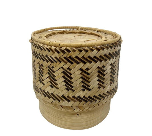 Vintage Woven Lidded Box