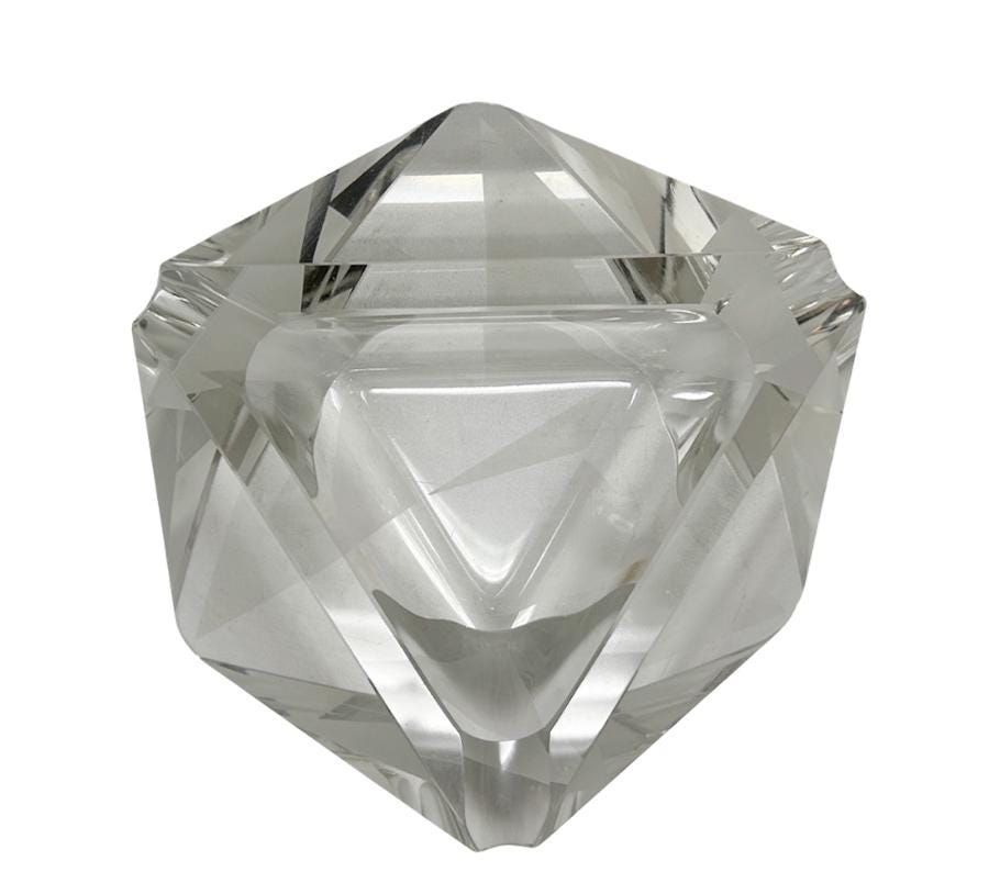 Vintage Crystal Catchall Dish
