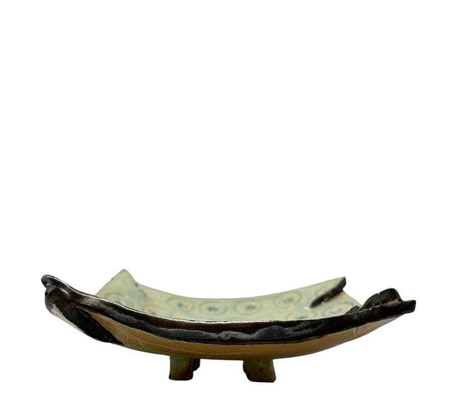 Vintage Studio Pottery Footed Tray