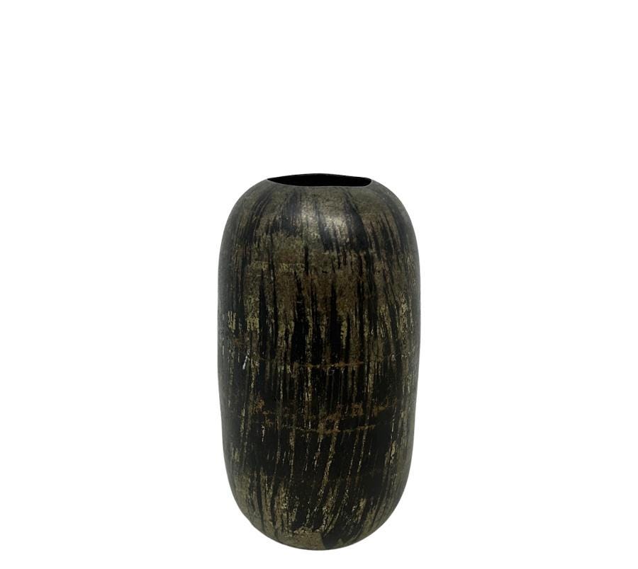 Vintage Distressed Metal Bud Vase