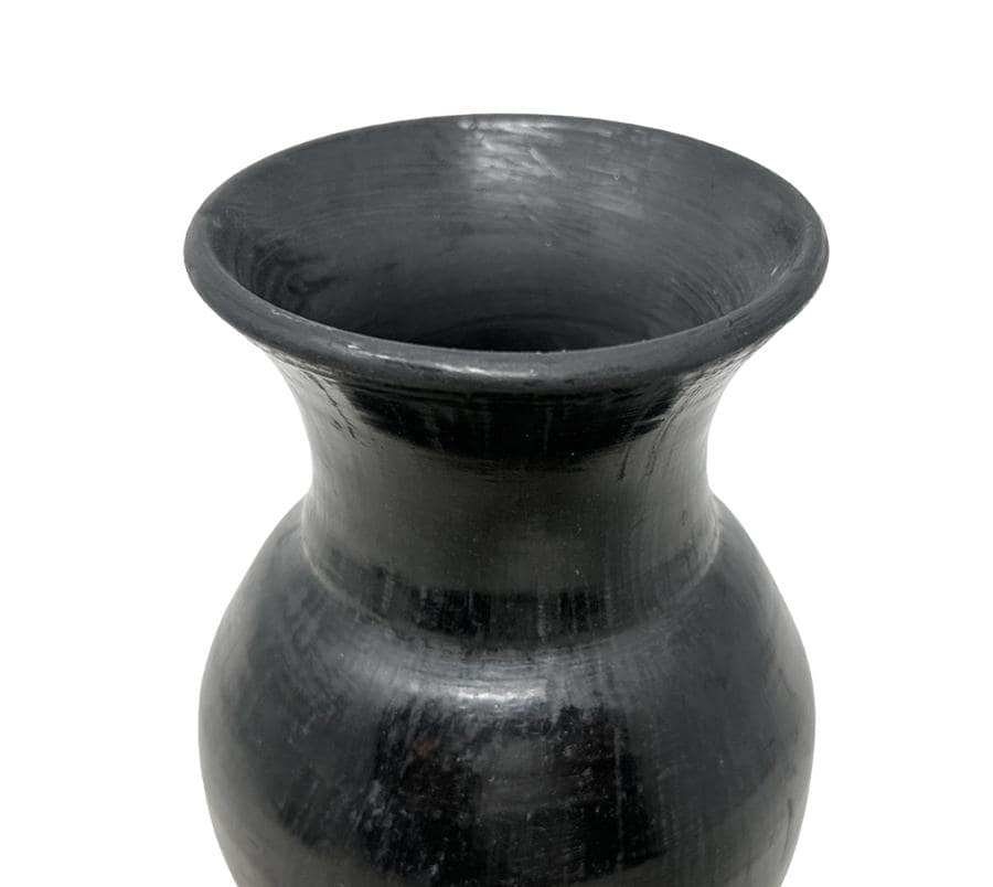 Vintage Oaxaca Mexico Black Clay Pot