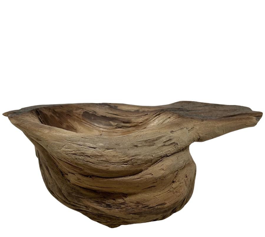 Primitive Wooden Burl Knot Bowl