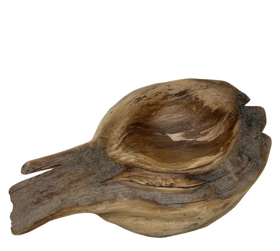 Primitive Wooden Burl Knot Bowl