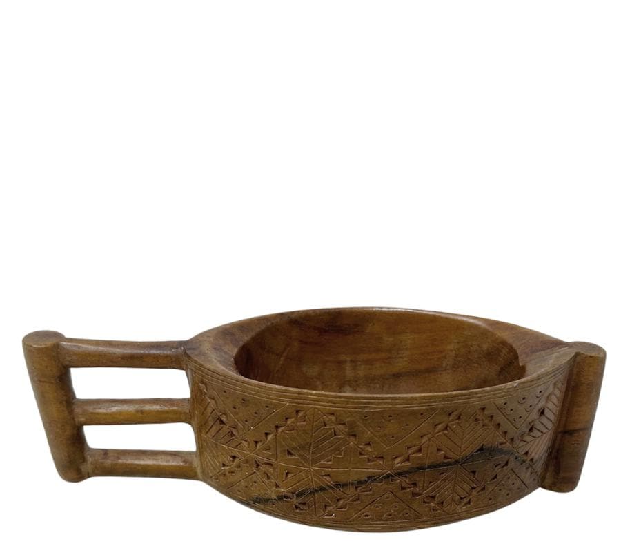 Vintage Swedish Folk Art Wooden Vessel